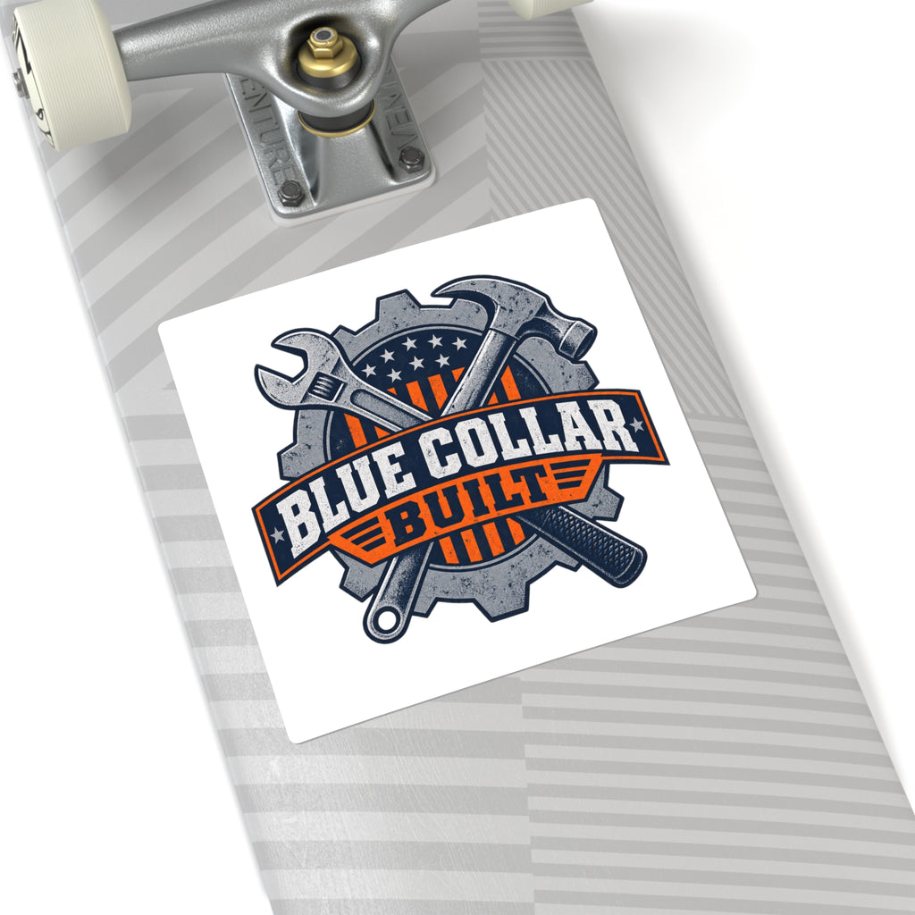 Blue Collar Built Sticker