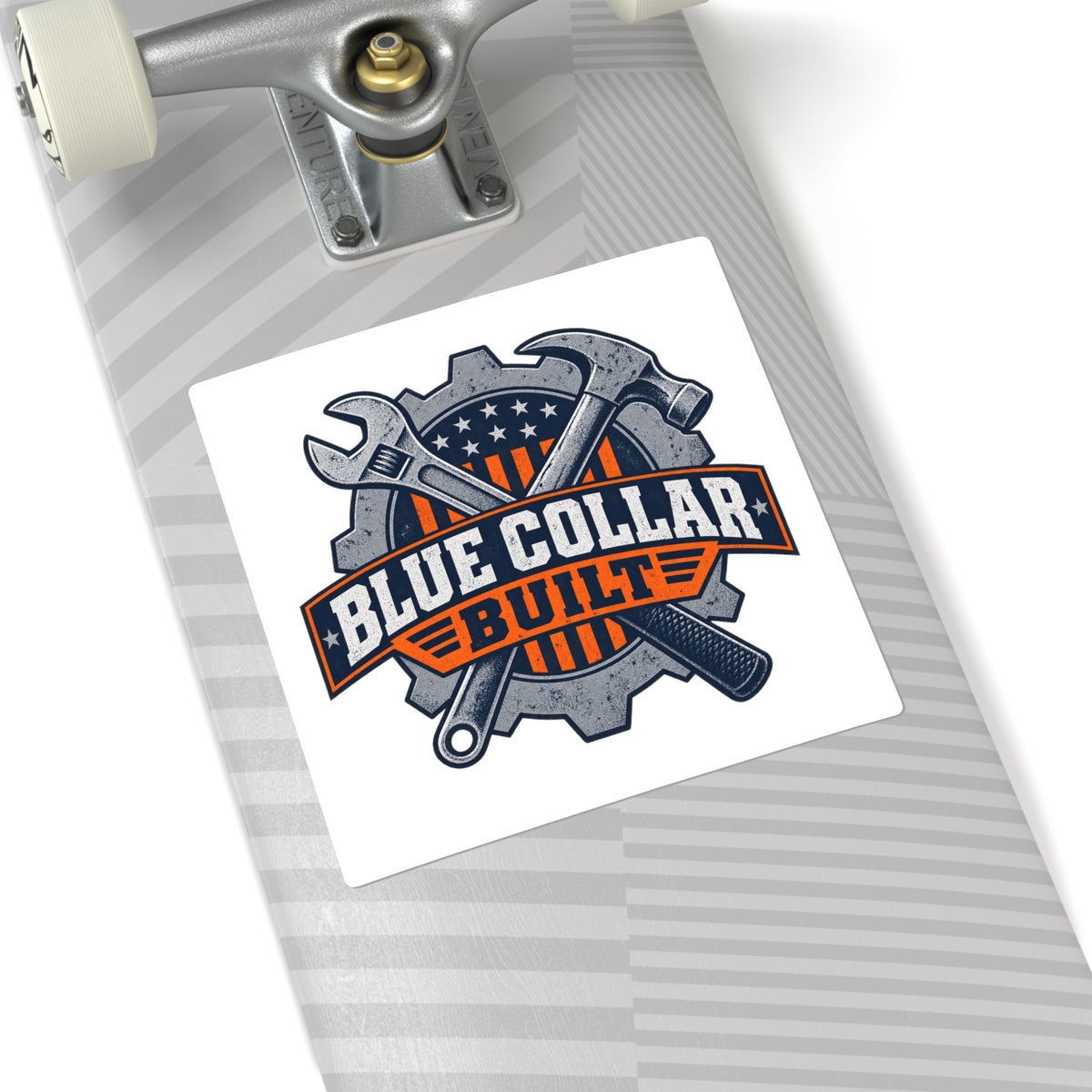 Blue Collar Built Sticker