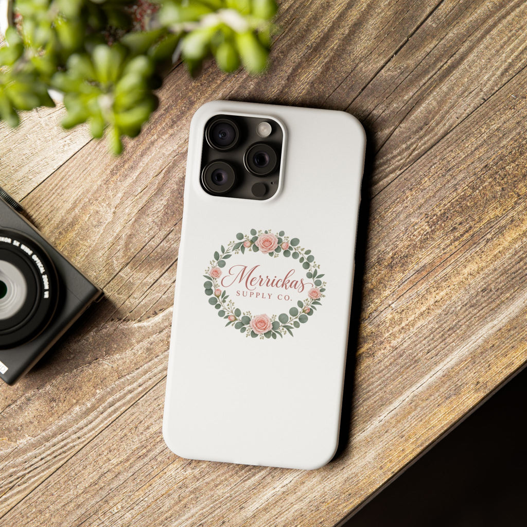 Merrickas Rose Wreath Script Phone Case