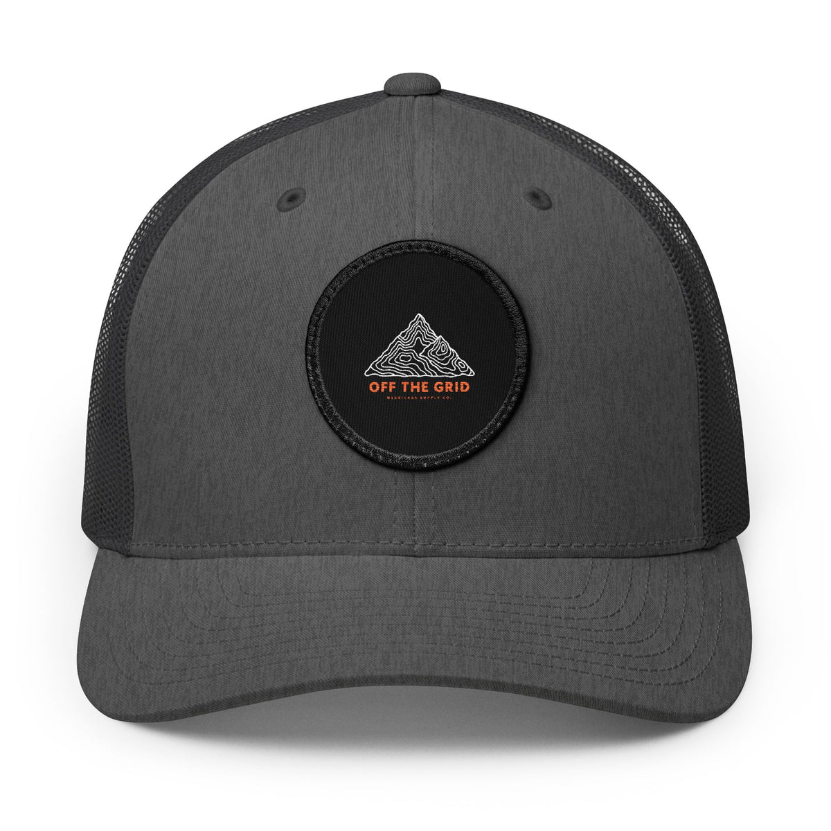 Off The Grid Leather Patch Trucker Cap