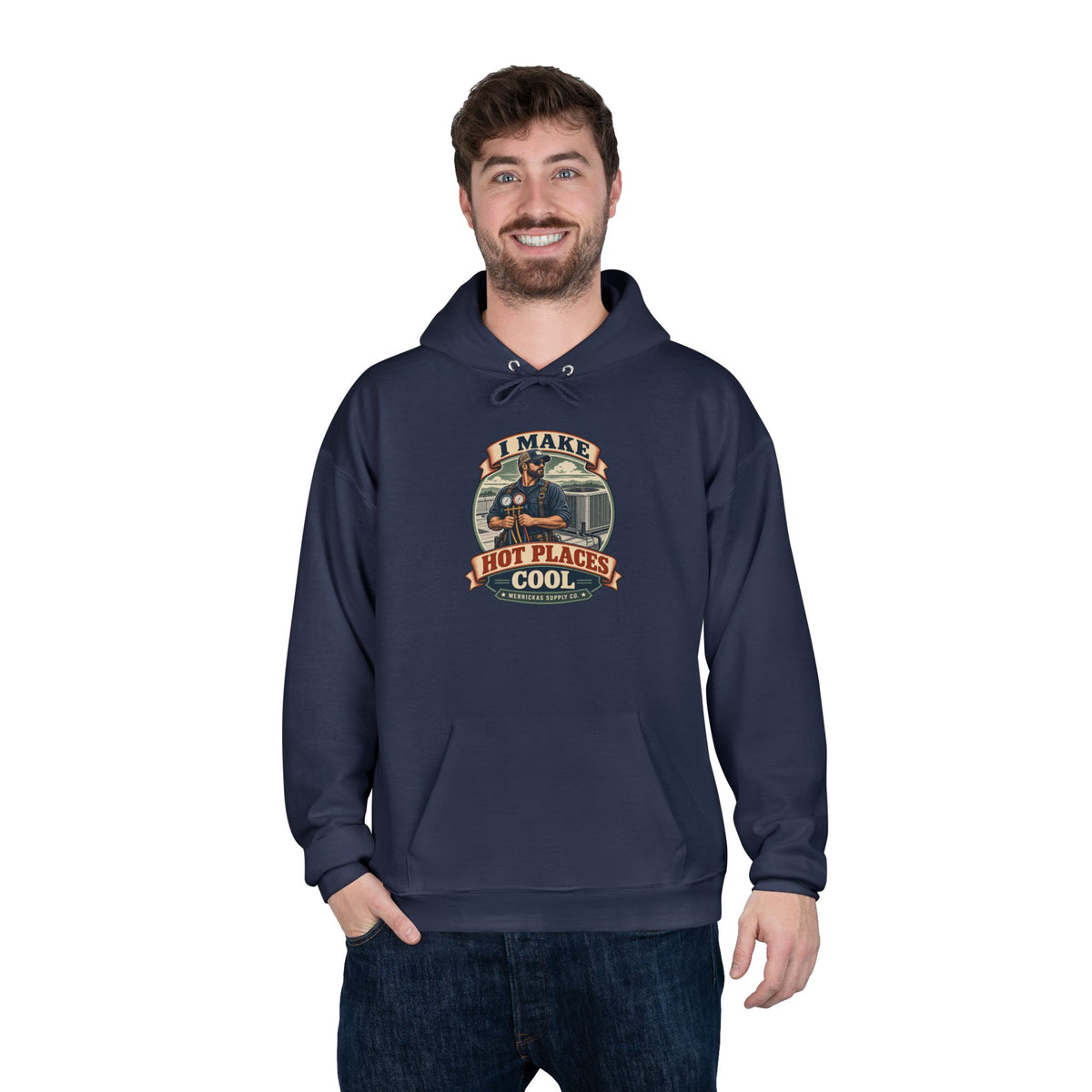 I Make Hot Places Cool Heavyweight Hoodie