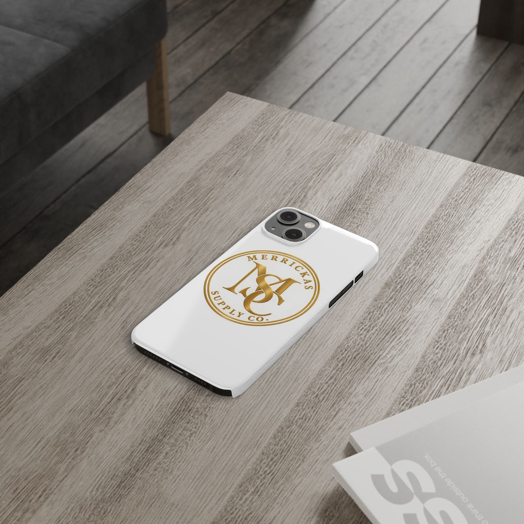 Merrickas Gold MSC Monogram Phone Case
