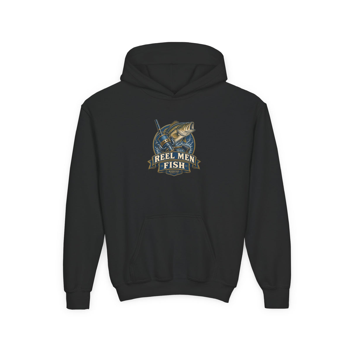 Reel Men Fish Youth Hoodie