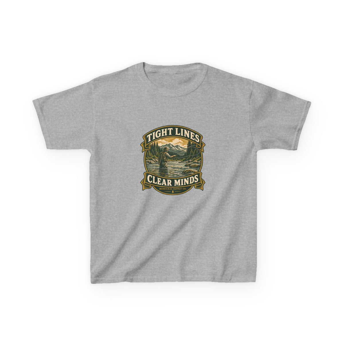Tight Lines Clear Minds Kids Tee