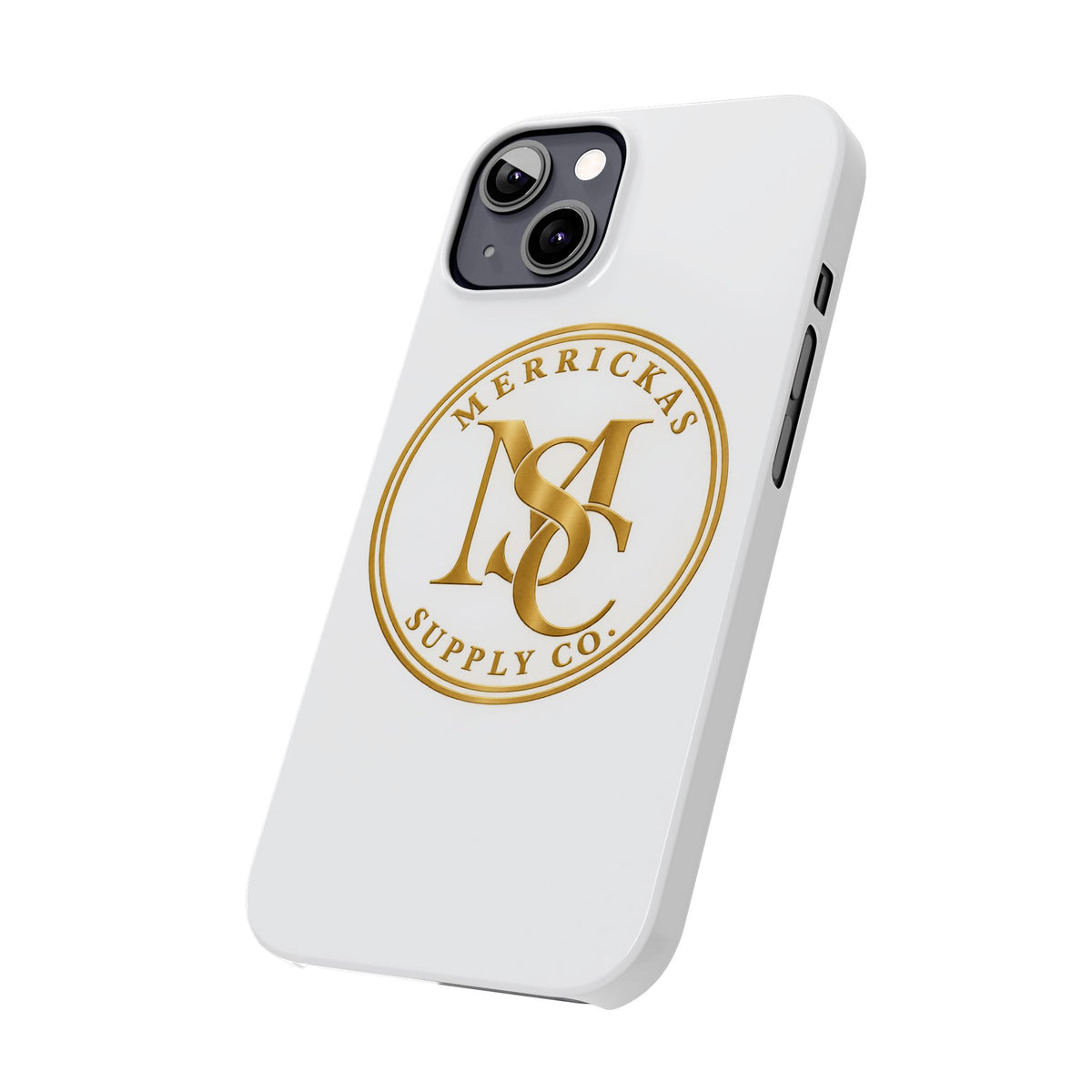 Merrickas Gold MSC Monogram Phone Case