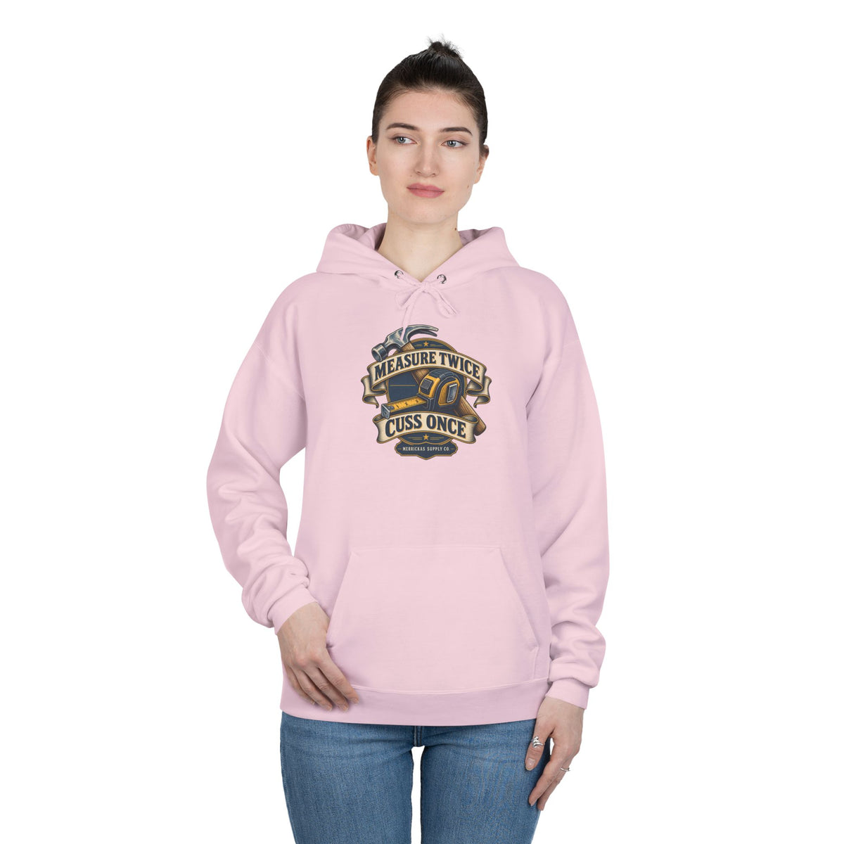 Measure Twice Cuss Once Heavyweight Hoodie
