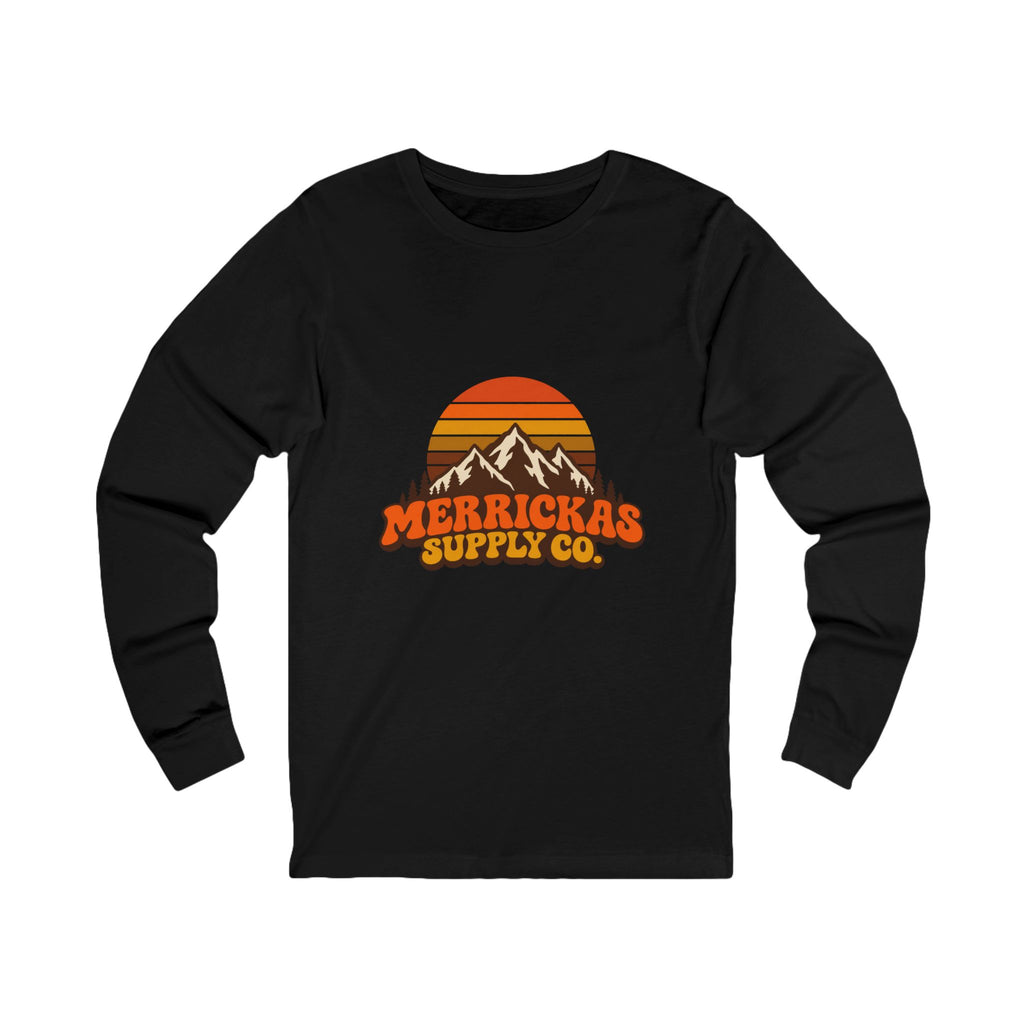 Merrickas Retro Sunset Mountain Long Sleeve Tee