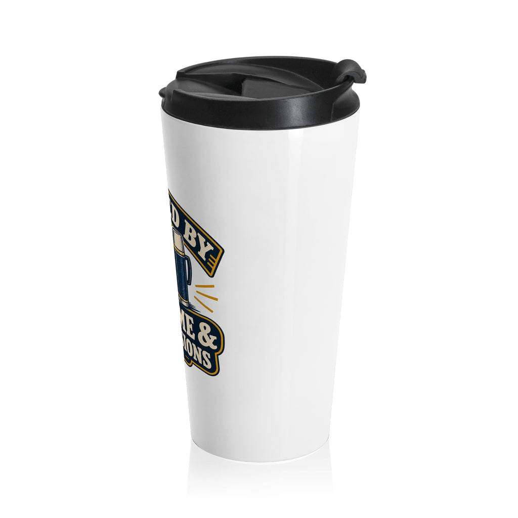 Powered By Overtime & Bad Decisions Travel Mug