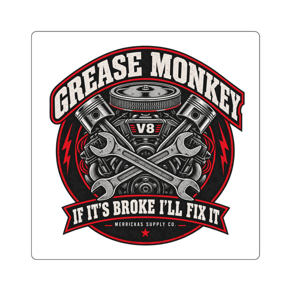 Grease Monkey Sticker