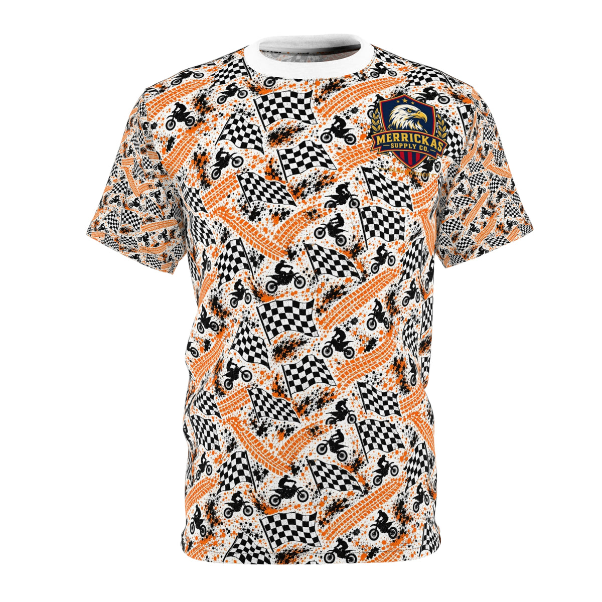 Checkered Flag Moto All-Over Print Tee