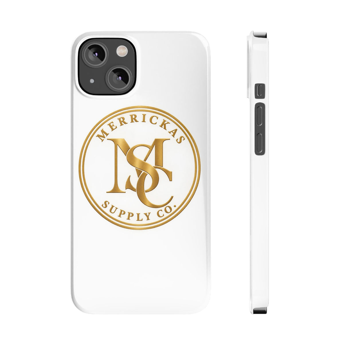 Merrickas Gold MSC Monogram Phone Case