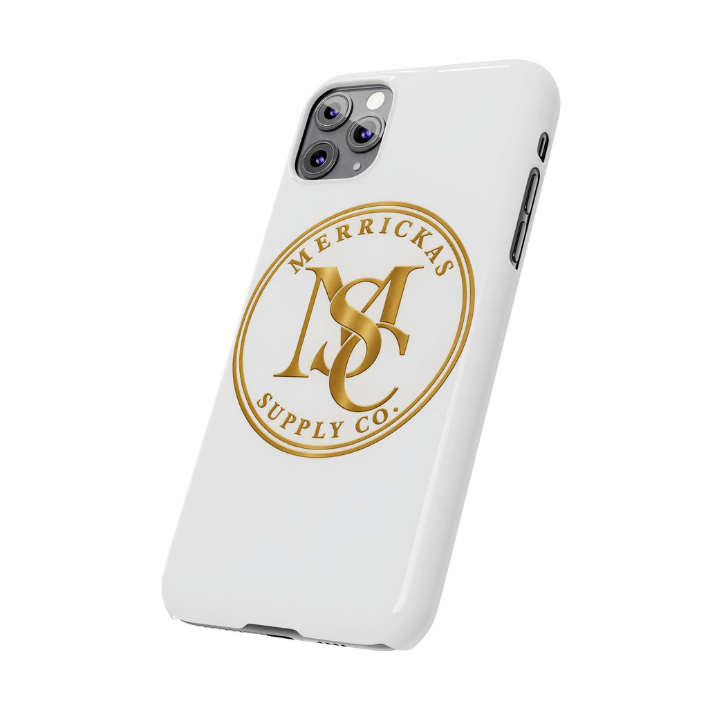Merrickas Gold MSC Monogram Phone Case