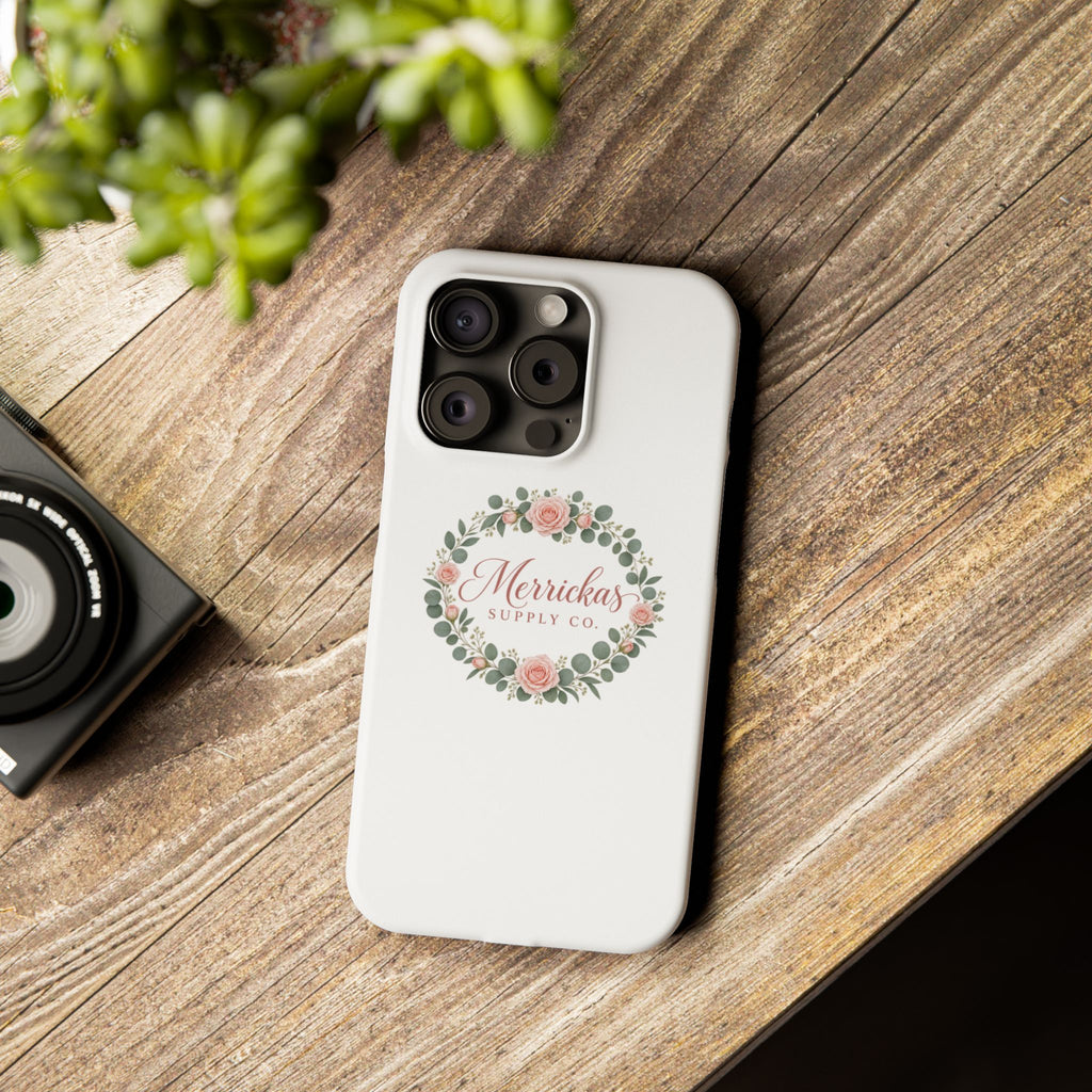 Merrickas Rose Wreath Script Phone Case