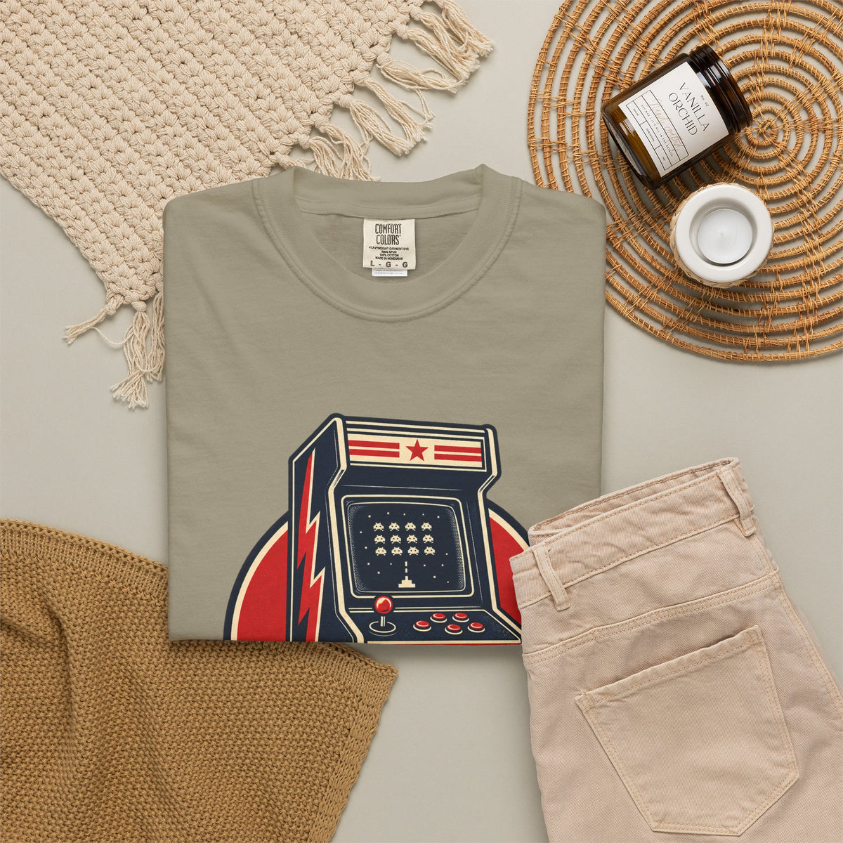 Level Up Game On Garment-Dyed Tee