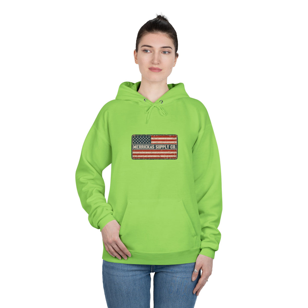 Merrickas American Flag Patch Hoodie