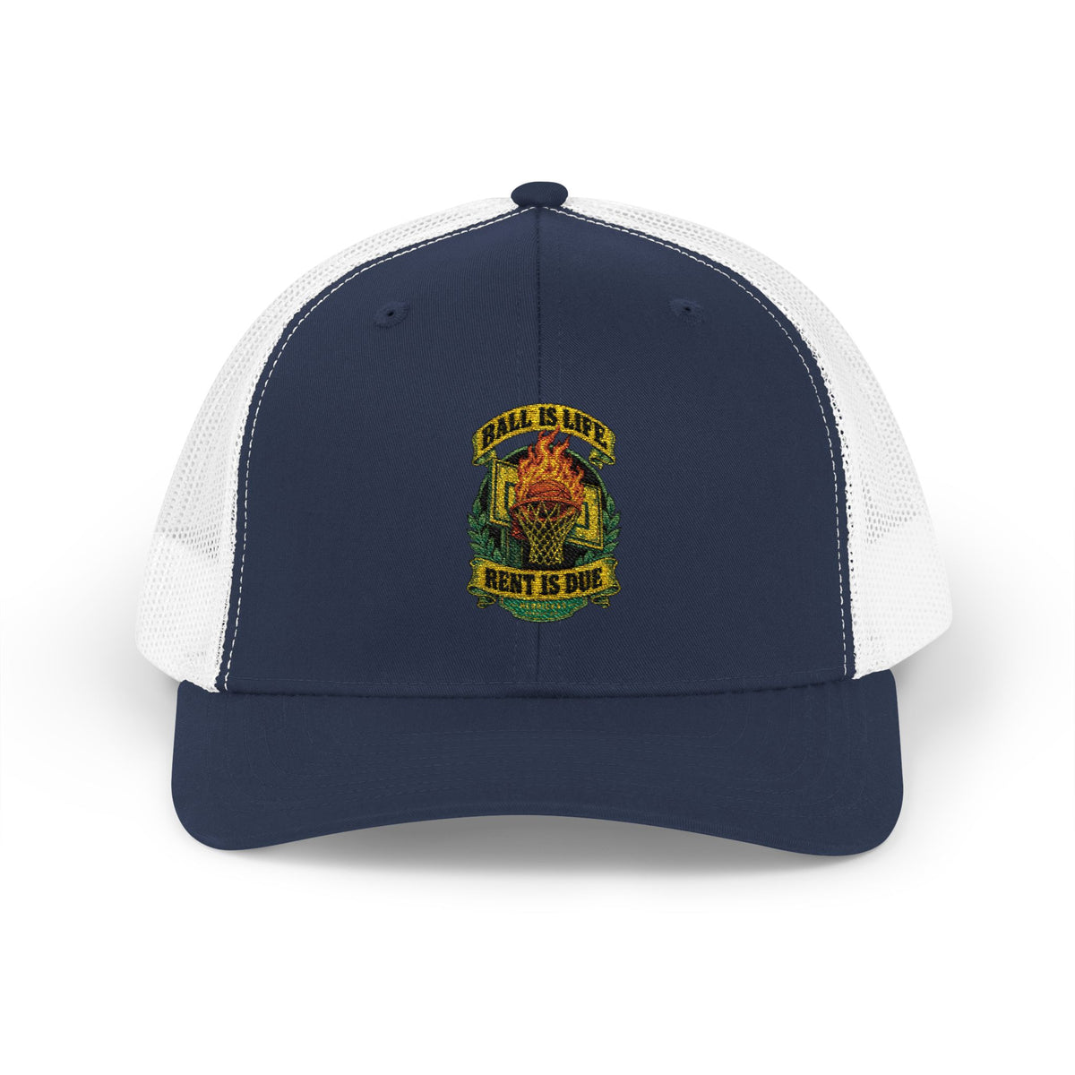 Ball Is Life Rent Is Due Snapback Trucker Cap
