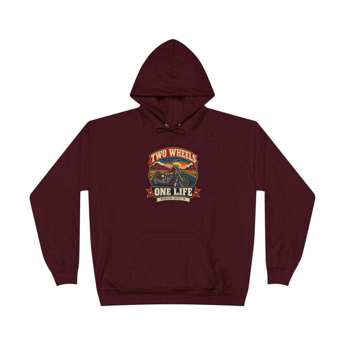 Two Wheels One Life Heavyweight Hoodie