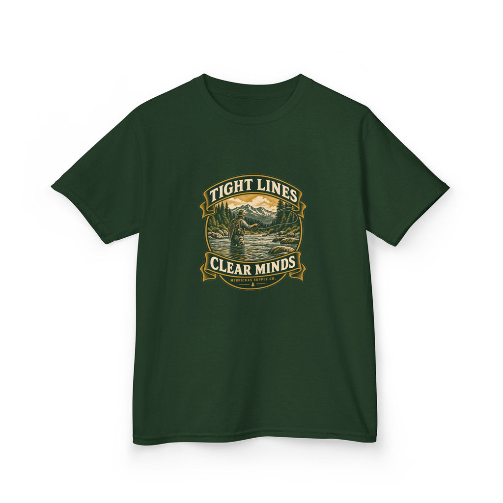 Tight Lines Clear Minds Kids Tee