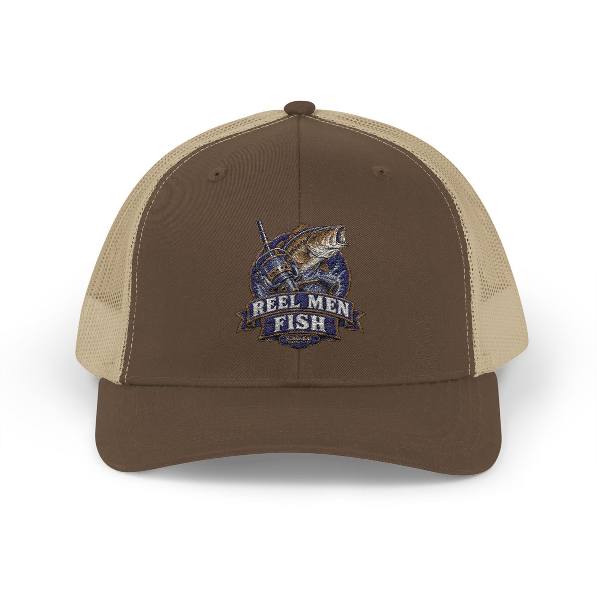 Reel Men Fish Snapback Trucker Cap