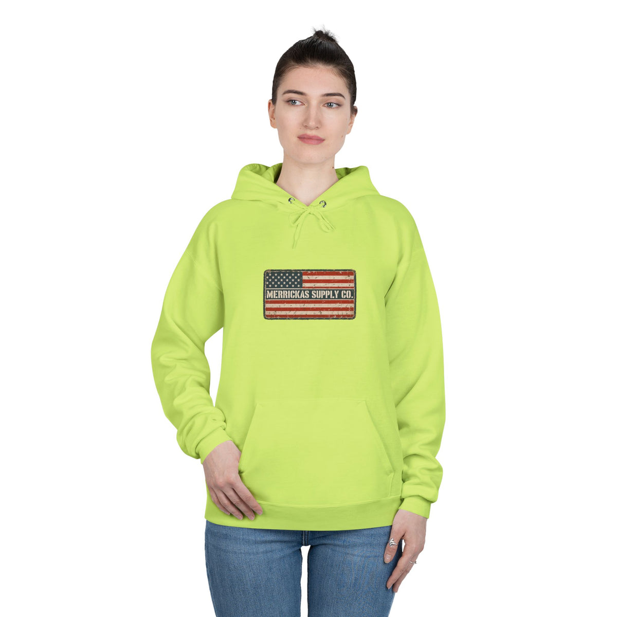 Merrickas American Flag Patch Hoodie