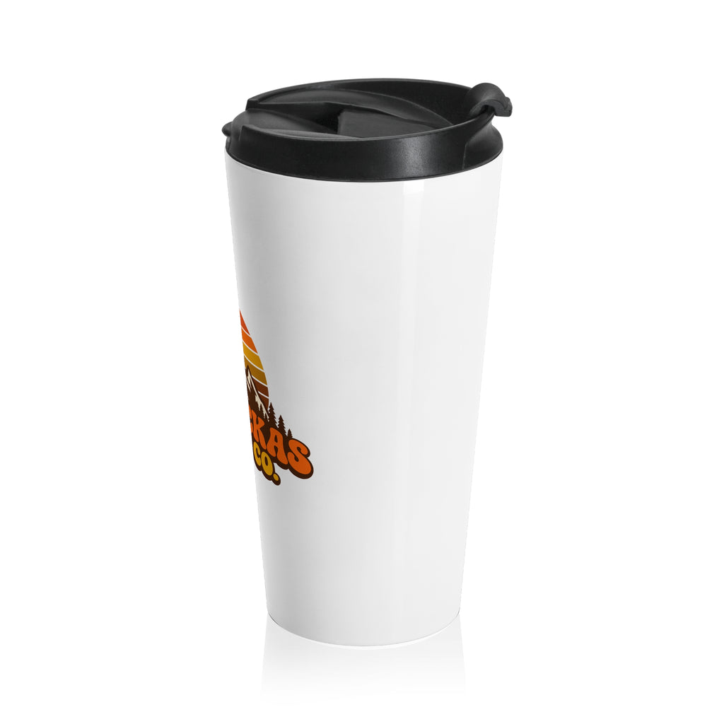 Merrickas Retro Sunset Mountain Travel Mug