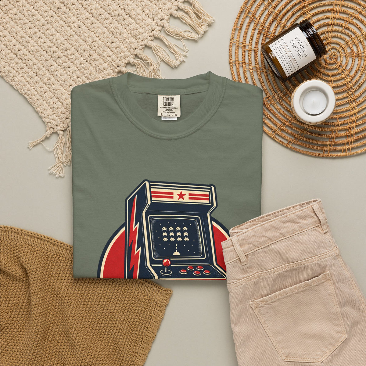 Level Up Game On Garment-Dyed Tee