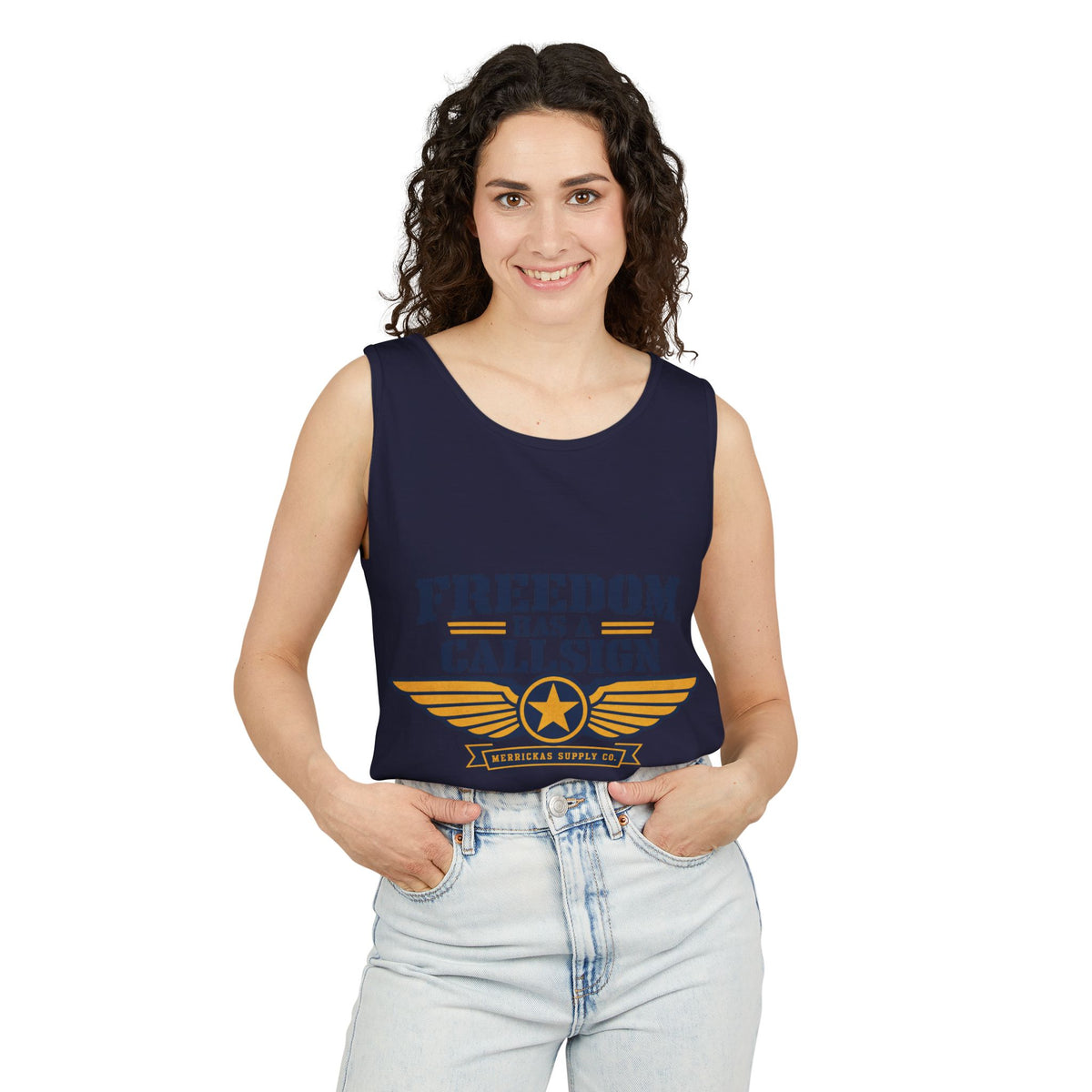 Freedom Has A Callsign Garment-Dyed Tank