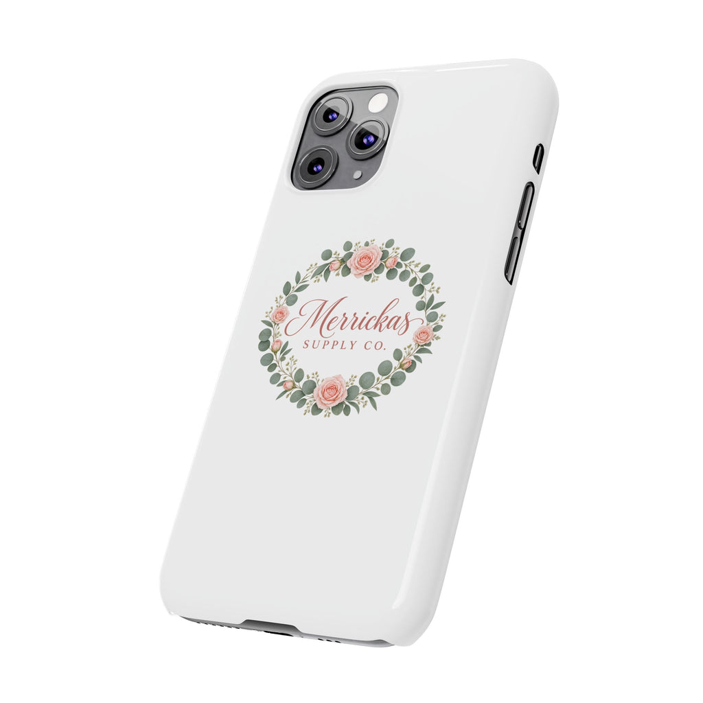 Merrickas Rose Wreath Script Phone Case