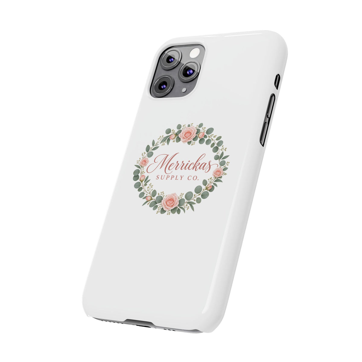 Merrickas Rose Wreath Script Phone Case