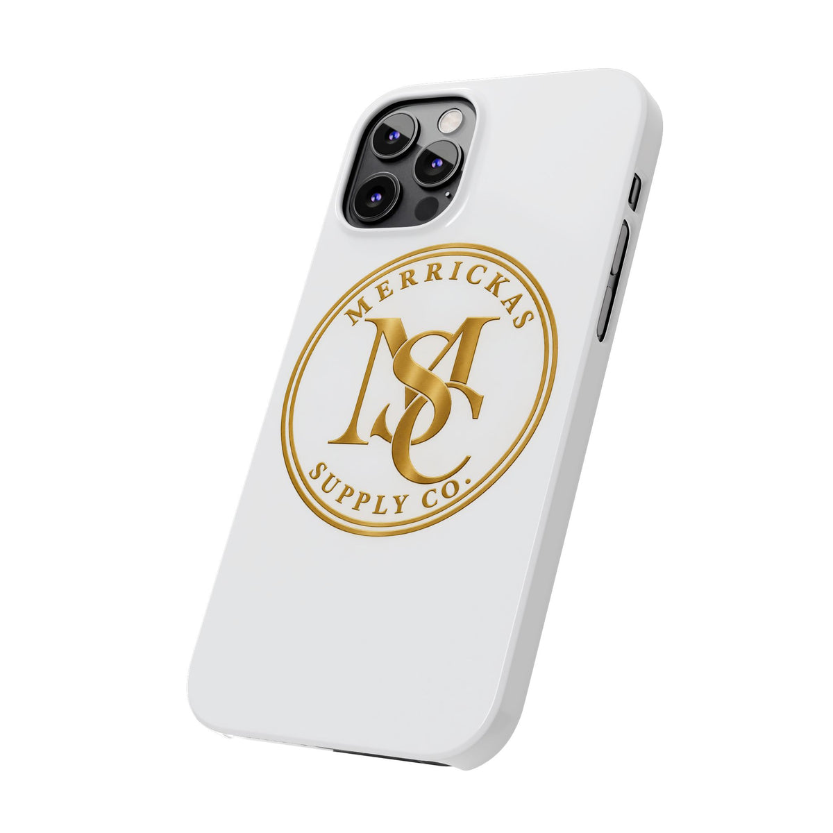 Merrickas Gold MSC Monogram Phone Case