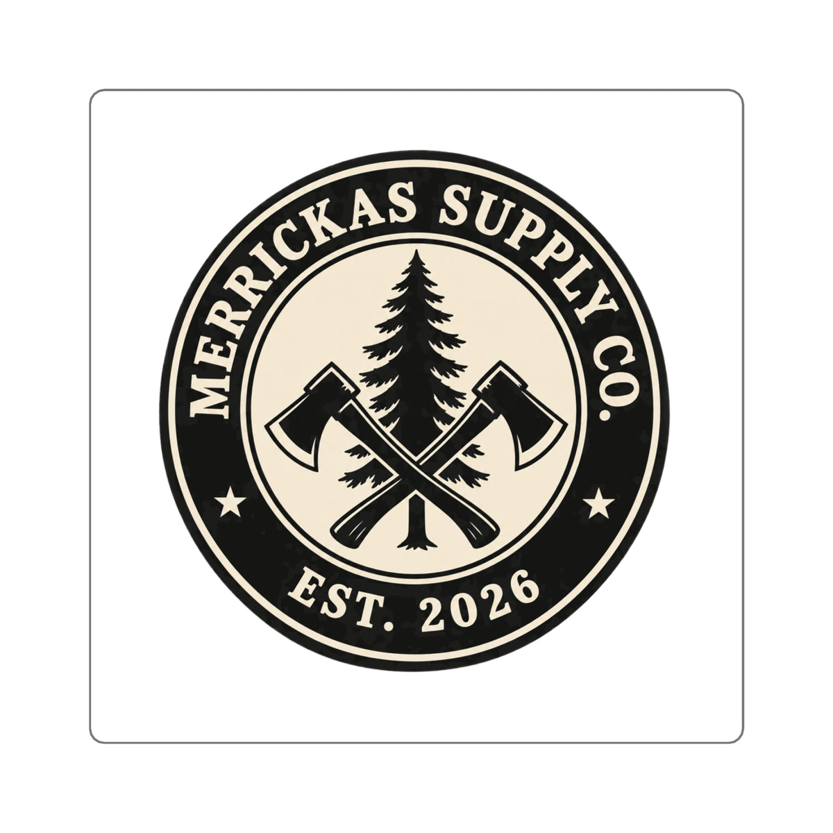 Merrickas Heritage Axe Badge Sticker