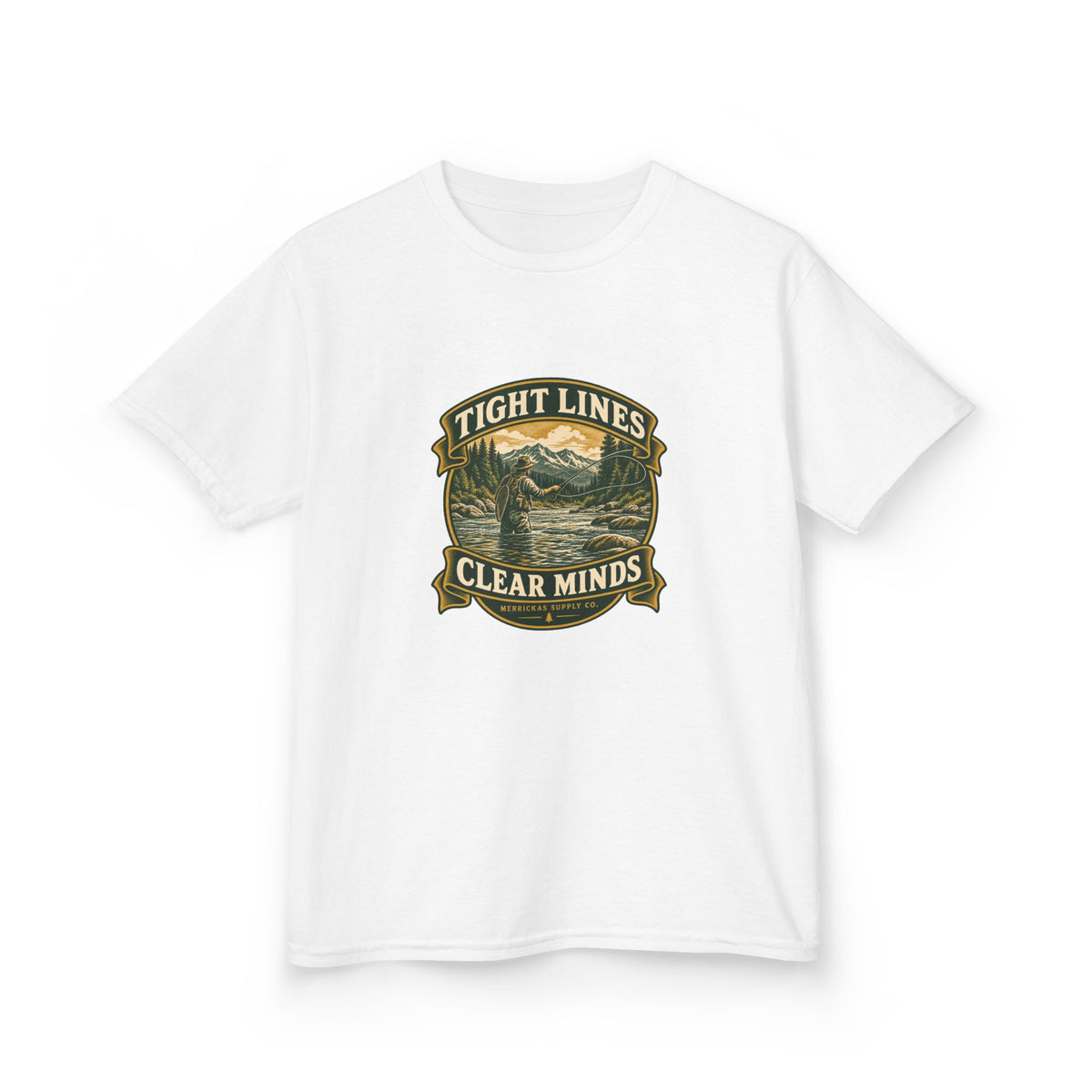 Tight Lines Clear Minds Kids Tee