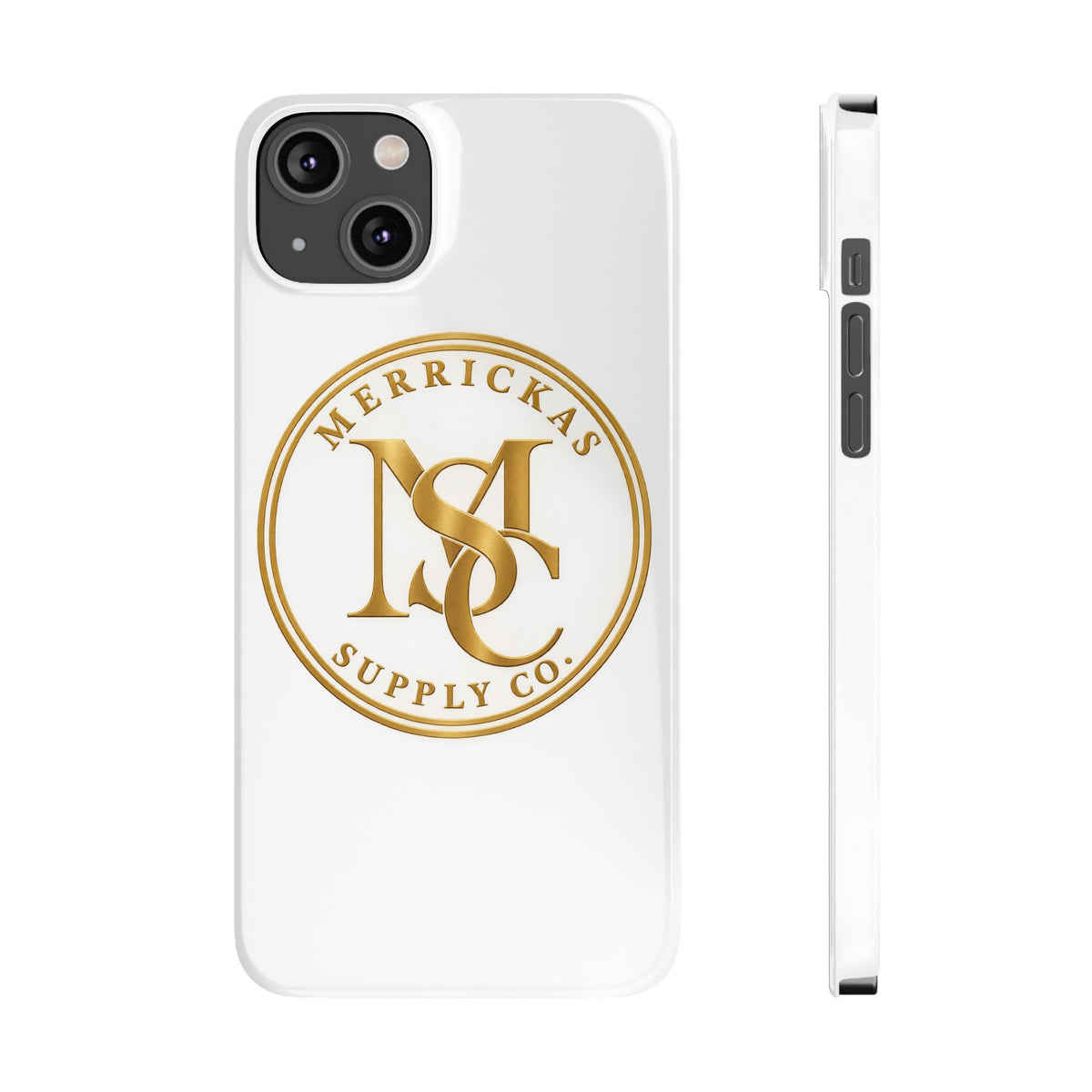 Merrickas Gold MSC Monogram Phone Case