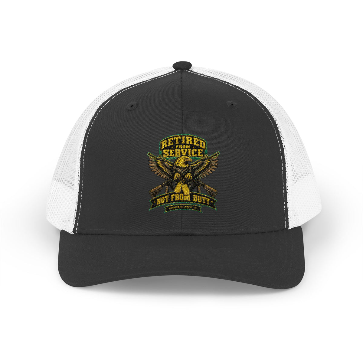 Retired From Service Not From Duty Snapback Trucker Hat