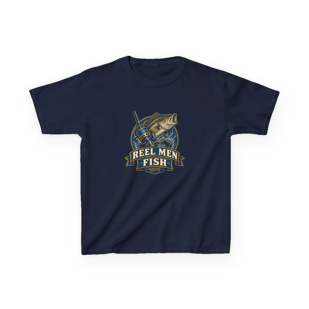 Reel Men Fish Kids Tee