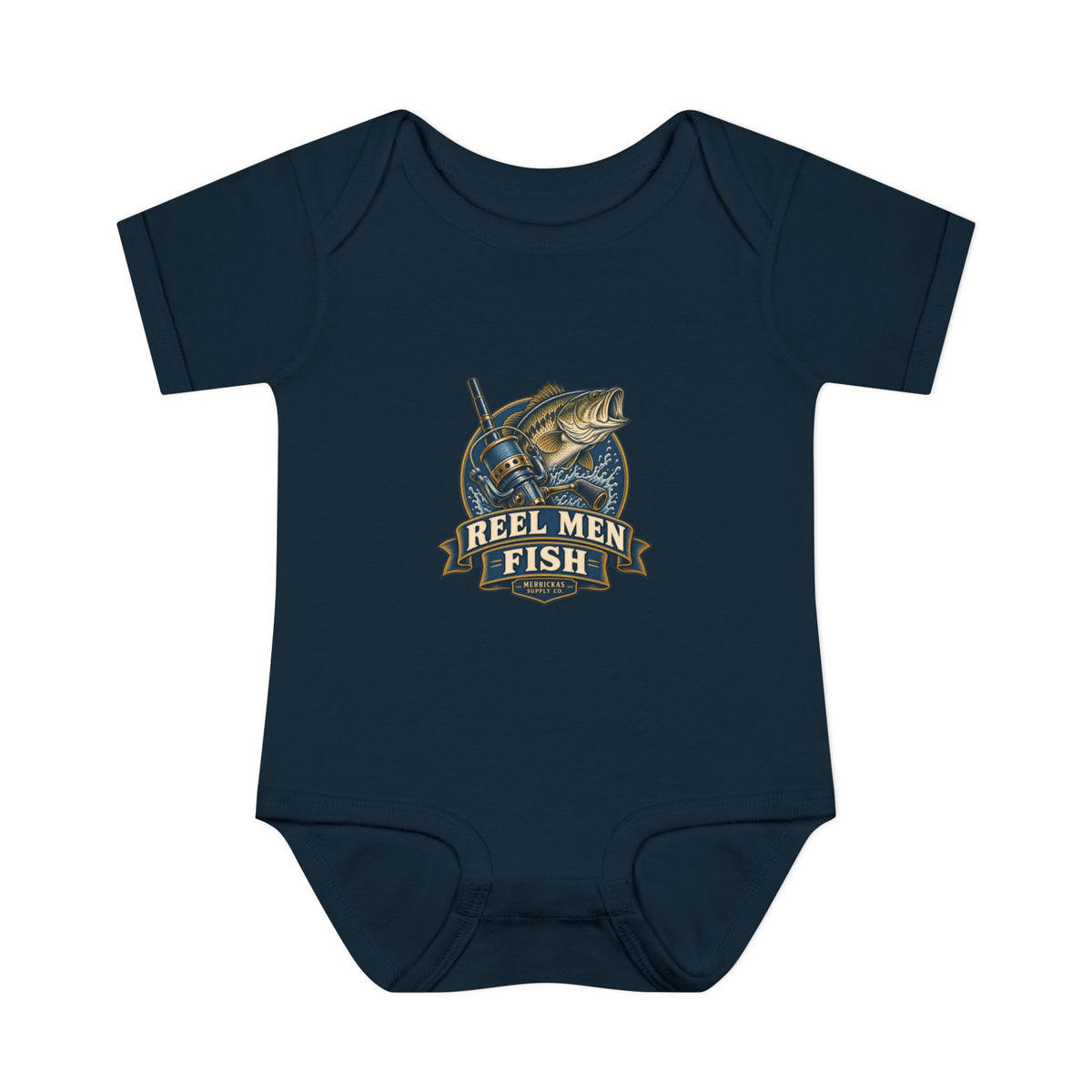 Reel Men Fish Baby Onesie