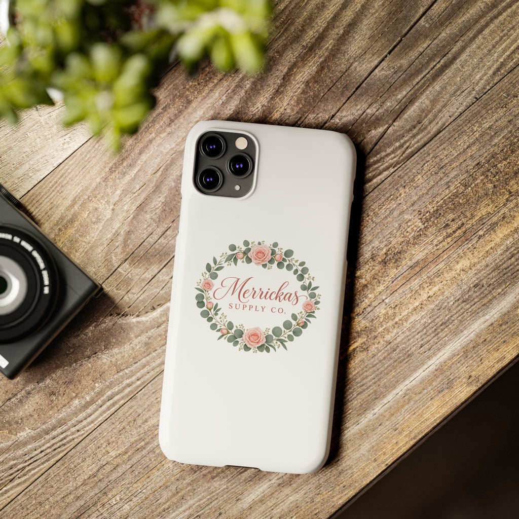 Merrickas Rose Wreath Script Phone Case