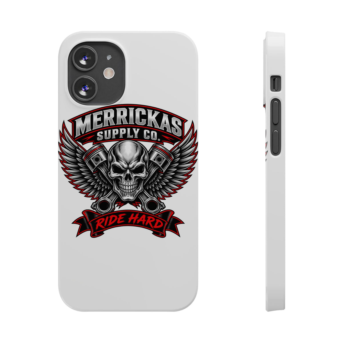 Merrickas Ride Hard Winged Skull Phone Case