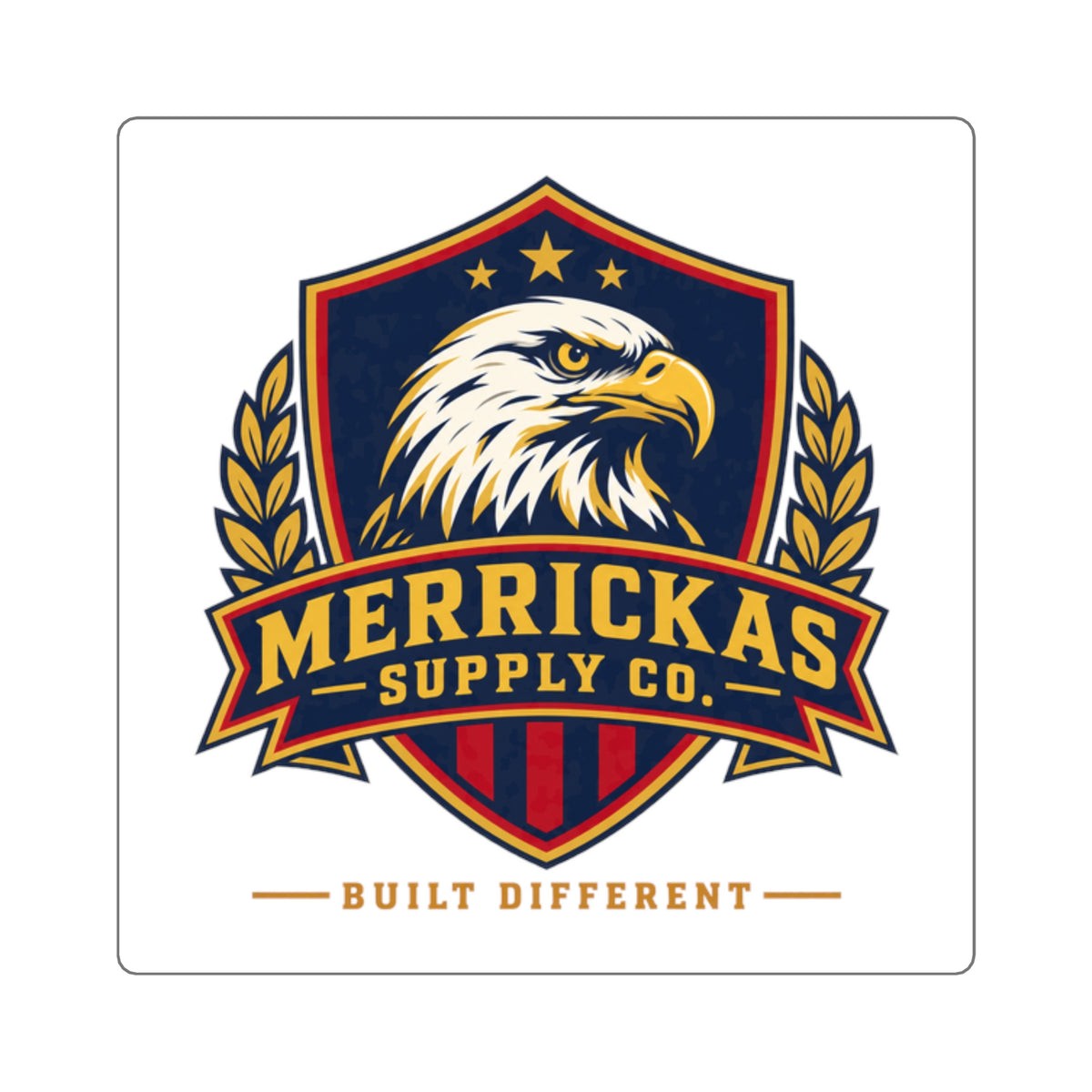 Merrickas Eagle Shield Crest Sticker