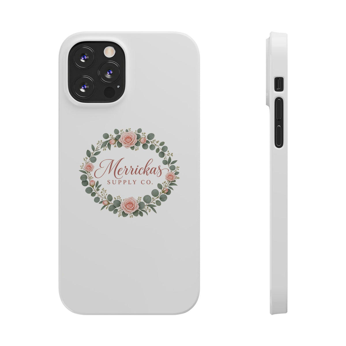 Merrickas Rose Wreath Script Phone Case