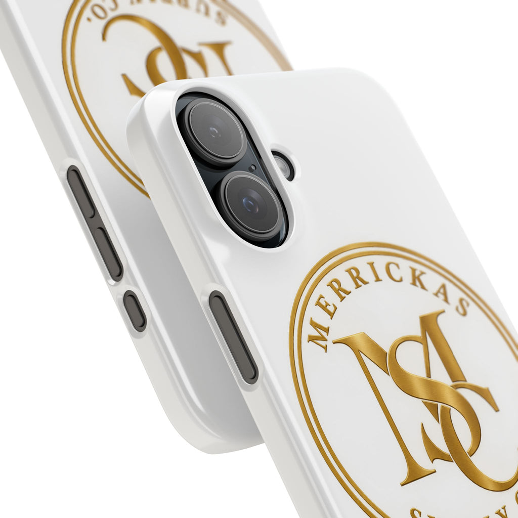 Merrickas Gold MSC Monogram Phone Case