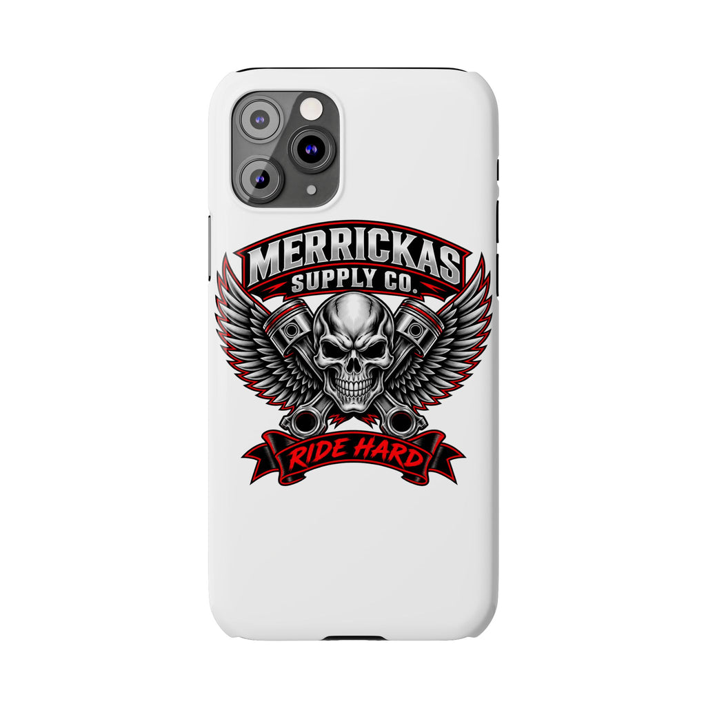 Merrickas Ride Hard Winged Skull Phone Case