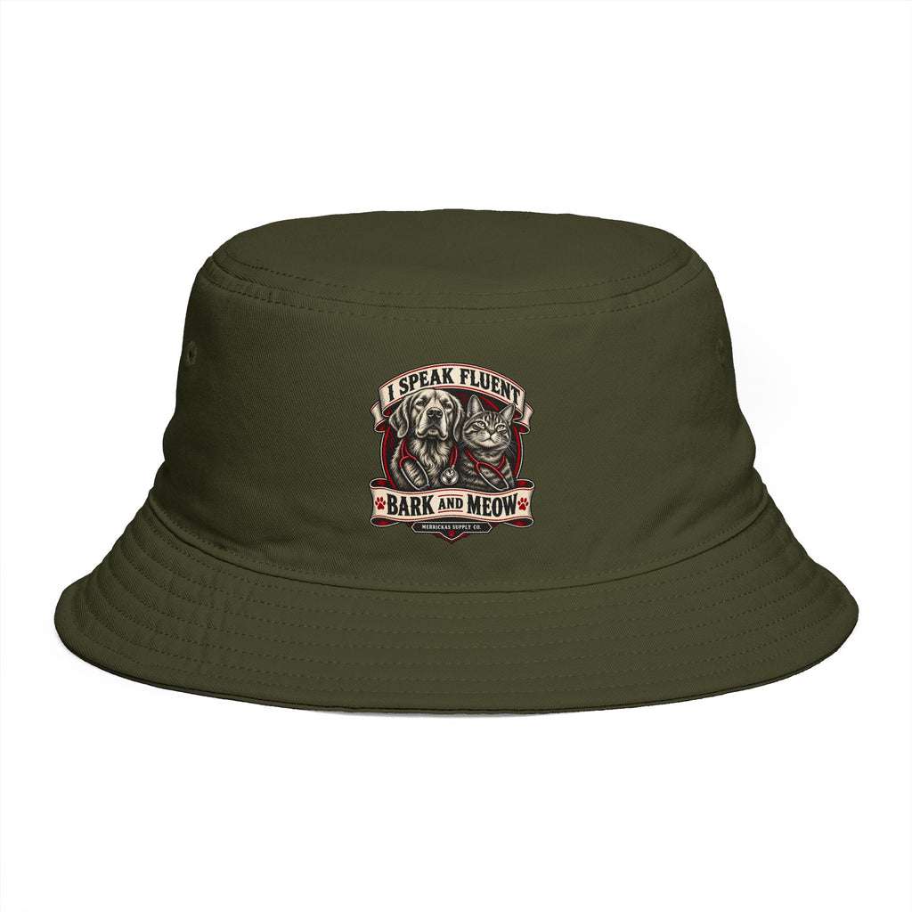 I Speak Fluent Bark And Meow Bucket Hat