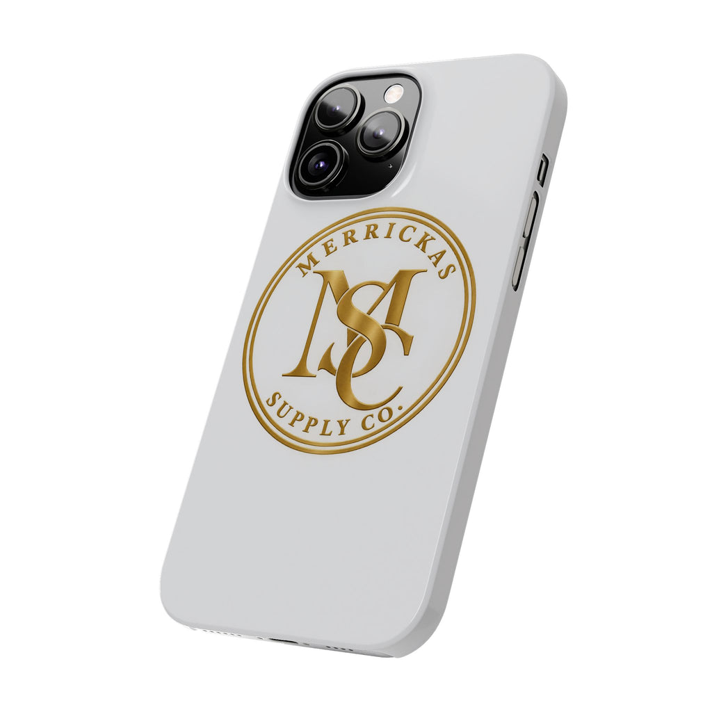 Merrickas Gold MSC Monogram Phone Case