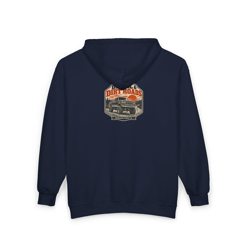 Diesel & Dirt Roads Zip Hoodie