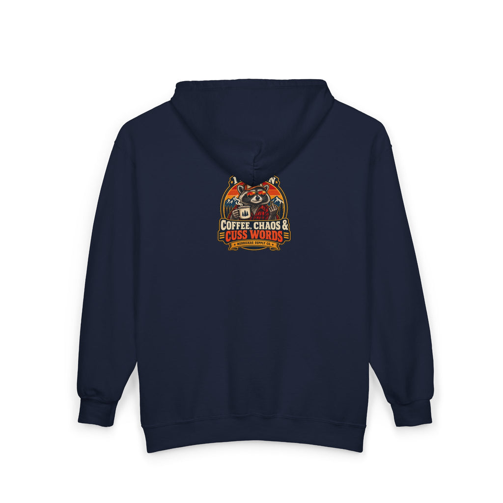 Coffee, Chaos & Cuss Words Zip Hoodie