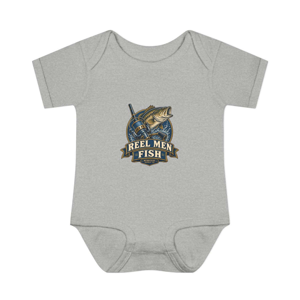 Reel Men Fish Baby Onesie