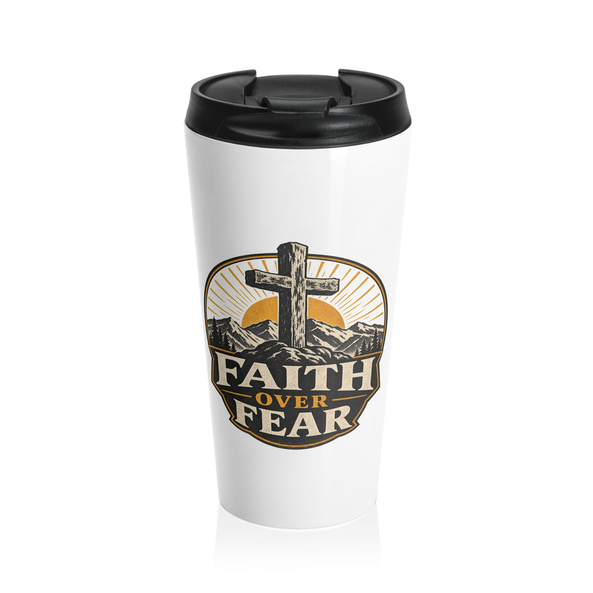 Faith Over Fear Travel Mug
