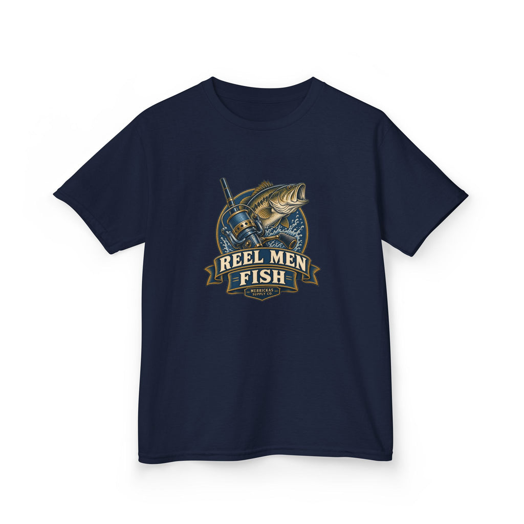 Reel Men Fish Kids Tee