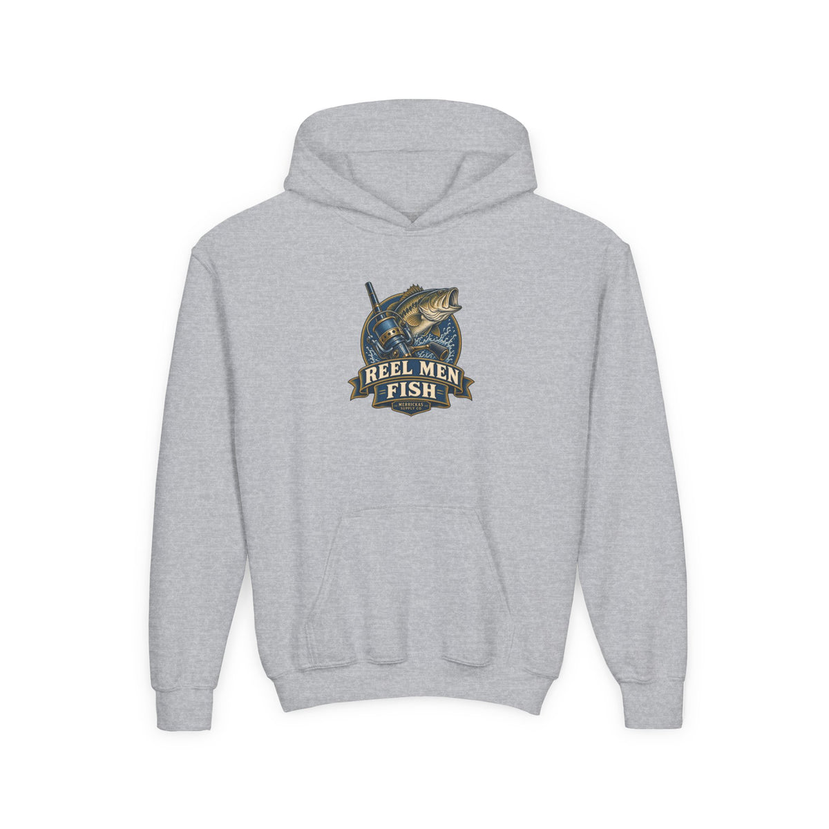 Reel Men Fish Youth Hoodie